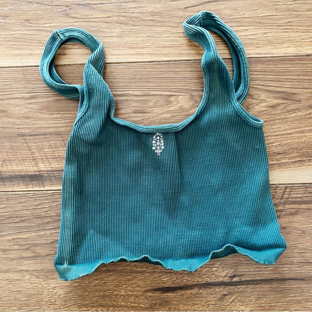 Free People Movement Teal Ribbed Women's sports bra